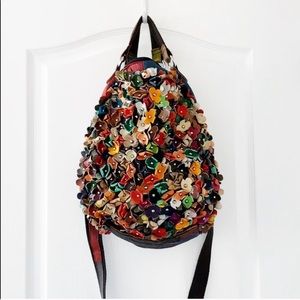 Genuine Leather slouchy bag with crossbody strap